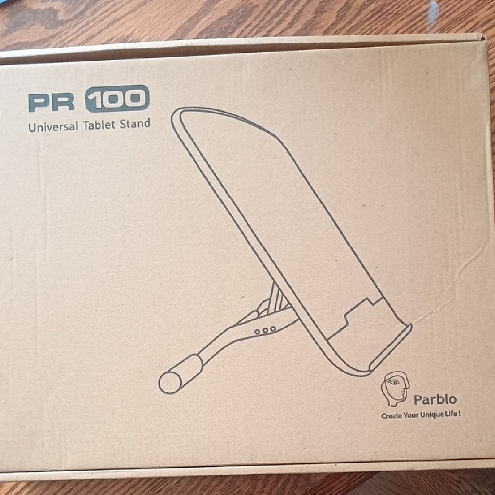 Black Tablet Stand with Curved Support